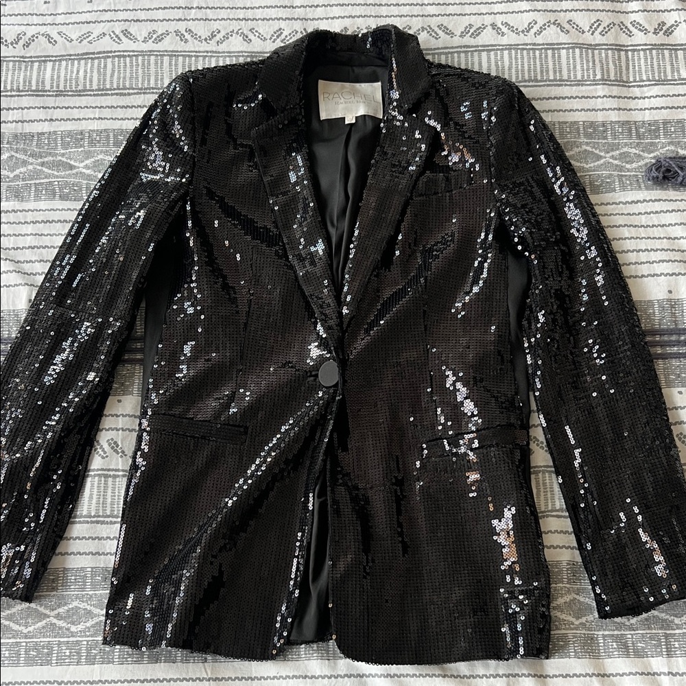 Rachel Zoe Black Sequin Blazer